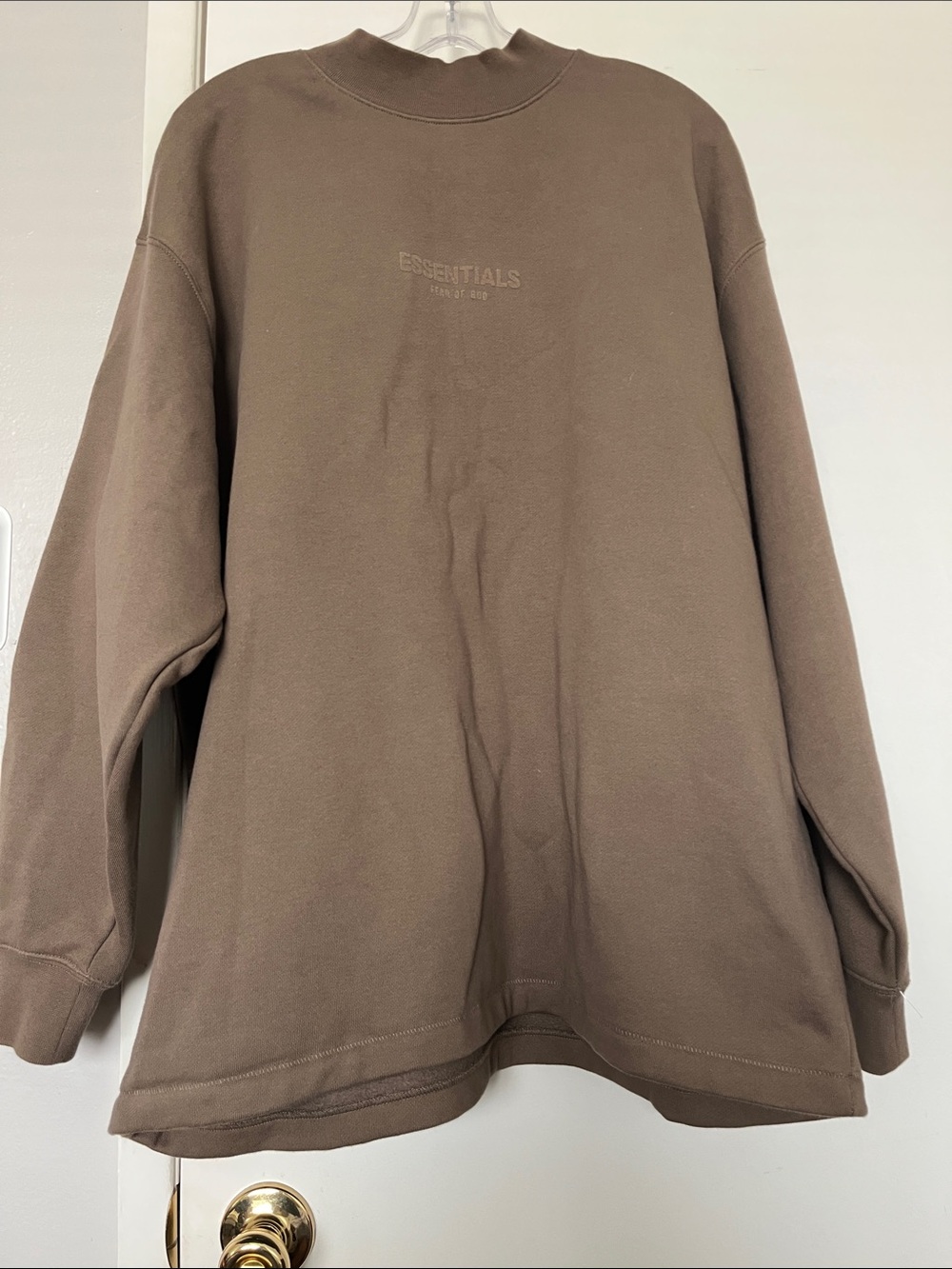 Fear of God Men’s Taupe Brown Crewneck Sweatshirt